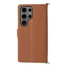 For Samsung Galaxy S25 Ultra 5G Multifunctional 6-Card Slots Leather Phone Case with Wrist Strap(Brown) - 3