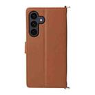 For Samsung Galaxy S25 FE 5G Multifunctional 6-Card Slots Leather Phone Case with Wrist Strap(Brown) - 3