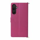 For Samsung Galaxy M16 5G / F16 5G Multifunctional 6-Card Slots Leather Phone Case with Wrist Strap(Rose Red) - 3