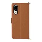 For Sharp Basio Active3 Multifunctional 6-Card Slots Leather Phone Case with Wrist Strap(Brown) - 3