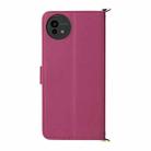 For Sharp Aquos wish5 Multifunctional 6-Card Slots Leather Phone Case with Wrist Strap(Rose Red) - 3