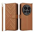 For Xiaomi 15 Ultra Multifunctional 6-Card Slots Leather Phone Case with Wrist Strap(Brown) - 1
