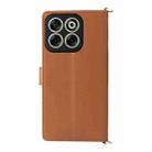 For ZTE Blade V70 4G Multifunctional 6-Card Slots Leather Phone Case with Wrist Strap(Brown) - 3