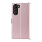 For ZTE nubia S 5G A403ZT Multifunctional 6-Card Slots Leather Phone Case with Wrist Strap(Pink) - 3