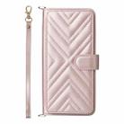 For ZTE nubia Focus Pro 5G Multifunctional 6-Card Slots Leather Phone Case with Wrist Strap(Pink) - 2