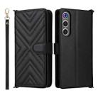 For ZTE nubia Red Magic 10 Air Multifunctional 6-Card Slots Leather Phone Case with Wrist Strap(Black) - 1