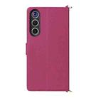 For ZTE nubia Red Magic 10 Air Multifunctional 6-Card Slots Leather Phone Case with Wrist Strap(Rose Red) - 3