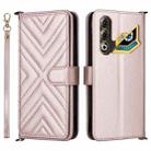 For ZTE nubia Neo 3 GT 5G Multifunctional 6-Card Slots Leather Phone Case with Wrist Strap(Pink) - 1
