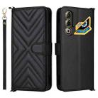 For ZTE nubia Neo 3 GT 5G Multifunctional 6-Card Slots Leather Phone Case with Wrist Strap(Black) - 1