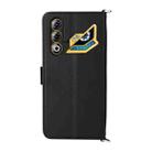 For ZTE nubia Neo 3 GT 5G Multifunctional 6-Card Slots Leather Phone Case with Wrist Strap(Black) - 3