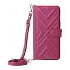 For ZTE nubia Neo 3 GT 5G Multifunctional 6-Card Slots Leather Phone Case with Wrist Strap(Rose Red) - 2