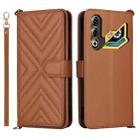 For ZTE nubia Neo 3 GT 5G Multifunctional 6-Card Slots Leather Phone Case with Wrist Strap(Brown) - 1