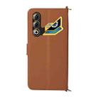 For ZTE nubia Neo 3 GT 5G Multifunctional 6-Card Slots Leather Phone Case with Wrist Strap(Brown) - 3