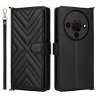For ZTE Blade A76 5G Multifunctional 6-Card Slots Leather Phone Case with Wrist Strap(Black) - 1