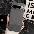 For Google Pixel 9 / 9 Pro Stitching Cloth MagSafe Magnetic PC Hybrid PU Phone Case(Grey) - 1