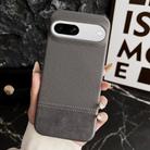 For Google Pixel 8a Stitching Cloth MagSafe Magnetic PC Hybrid PU Phone Case(Grey) - 1
