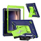 For iPad 10.2 2021 / 2020 / 2019 Armor Bolt Shape Holder Silicone Hybrid PC Tablet Case(Navy Blue Olivine) - 1