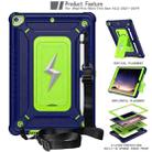 For iPad 10.2 2021 / 2020 / 2019 Armor Bolt Shape Holder Silicone Hybrid PC Tablet Case(Navy Blue Olivine) - 2