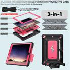 For iPad 10.2 2021 / 2020 / 2019 Armor Bolt Shape Holder Silicone Hybrid PC Tablet Case(Black Rose Red) - 3