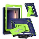 For iPad 9.7 2018 / Air / Air 2 Armor Bolt Shape Holder Silicone Hybrid PC Tablet Case(Navy Blue Olivine) - 1