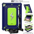 For iPad 9.7 2018 / Air / Air 2 Armor Bolt Shape Holder Silicone Hybrid PC Tablet Case(Navy Blue Olivine) - 2
