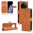 For OPPO Find N5 Skin Feel Magnetic Flip Leather Phone Case(Brown) - 1
