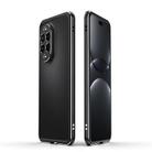For Huawei nova 13 Pro Aurora Series Lens Protector + Metal Frame Phone Case(Black Silver) - 1