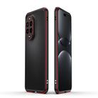 For Huawei nova 13 Pro Aurora Series Lens Protector + Metal Frame Phone Case(Black Red) - 1