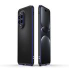For Huawei nova 13 Pro Aurora Series Lens Protector + Metal Frame Phone Case(Black Blue) - 1