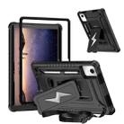 For Lenovo Tab M11 / Xiaoxin Pad 11 2024 Armor Bolt Shape Holder Silicone Hybrid PC Tablet Case(Black) - 1