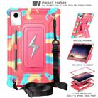 For Lenovo Tab M11 / Xiaoxin Pad 11 2024 Armor Bolt Shape Holder Silicone Hybrid PC Tablet Case(Camouflage Rose Red) - 2