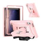 For Lenovo Tab M9 2023 Armor Bolt Shape Holder Silicone Hybrid PC Tablet Case(Rose Gold) - 1