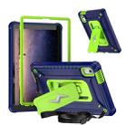 For Lenovo Tab M9 2023 Armor Bolt Shape Holder Silicone Hybrid PC Tablet Case(Navy Blue Olivine) - 1