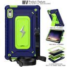 For Lenovo Tab M9 2023 Armor Bolt Shape Holder Silicone Hybrid PC Tablet Case(Navy Blue Olivine) - 2