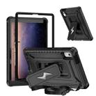 For Lenovo Tab M9 2023 Armor Bolt Shape Holder Silicone Hybrid PC Tablet Case(Black) - 1