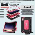 For Lenovo Tab M9 2023 Armor Bolt Shape Holder Silicone Hybrid PC Tablet Case(Black Rose Red) - 3