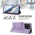 For itel A05s Line Splicing Buckle Retro Leather Phone Case(Purple) - 3