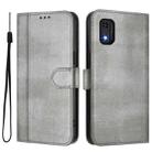 For itel A23 Pro / A17 Line Splicing Buckle Retro Leather Phone Case(Grey) - 2