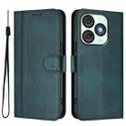 For itel A50 Line Splicing Buckle Retro Leather Phone Case(Dark Green) - 2