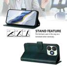 For itel A50 Line Splicing Buckle Retro Leather Phone Case(Dark Green) - 3