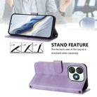 For itel A50 Line Splicing Buckle Retro Leather Phone Case(Purple) - 3