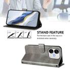For itel A80 4G Line Splicing Buckle Retro Leather Phone Case(Grey) - 3