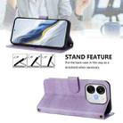 For itel A80 4G Line Splicing Buckle Retro Leather Phone Case(Purple) - 3