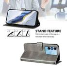 For itel P38 Line Splicing Buckle Retro Leather Phone Case(Grey) - 3