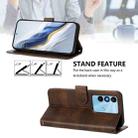 For itel P38 Line Splicing Buckle Retro Leather Phone Case(Brown) - 3