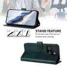 For itel P40 Line Splicing Buckle Retro Leather Phone Case(Dark Green) - 3