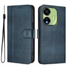 For itel P55 5G Line Splicing Buckle Retro Leather Phone Case(Dark Blue) - 2
