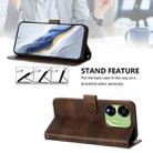 For itel P55 5G Line Splicing Buckle Retro Leather Phone Case(Brown) - 3