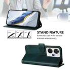 For itel P55+ Line Splicing Buckle Retro Leather Phone Case(Dark Green) - 3