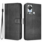 For itel S18 / Vision 5 Line Splicing Buckle Retro Leather Phone Case(Black) - 2
